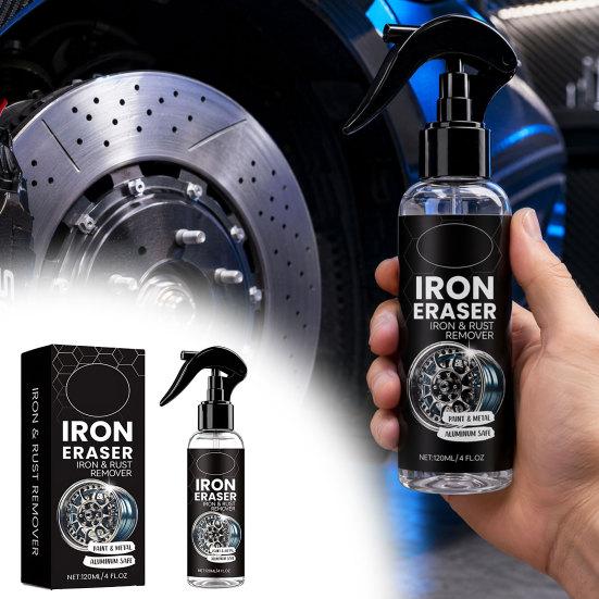 Iron Remover Spray for Car, Metal Surface Cleaner Coating, 120ml Rust Stain Remover for Wheels Brake Calipers, Waterless Wash Detailer