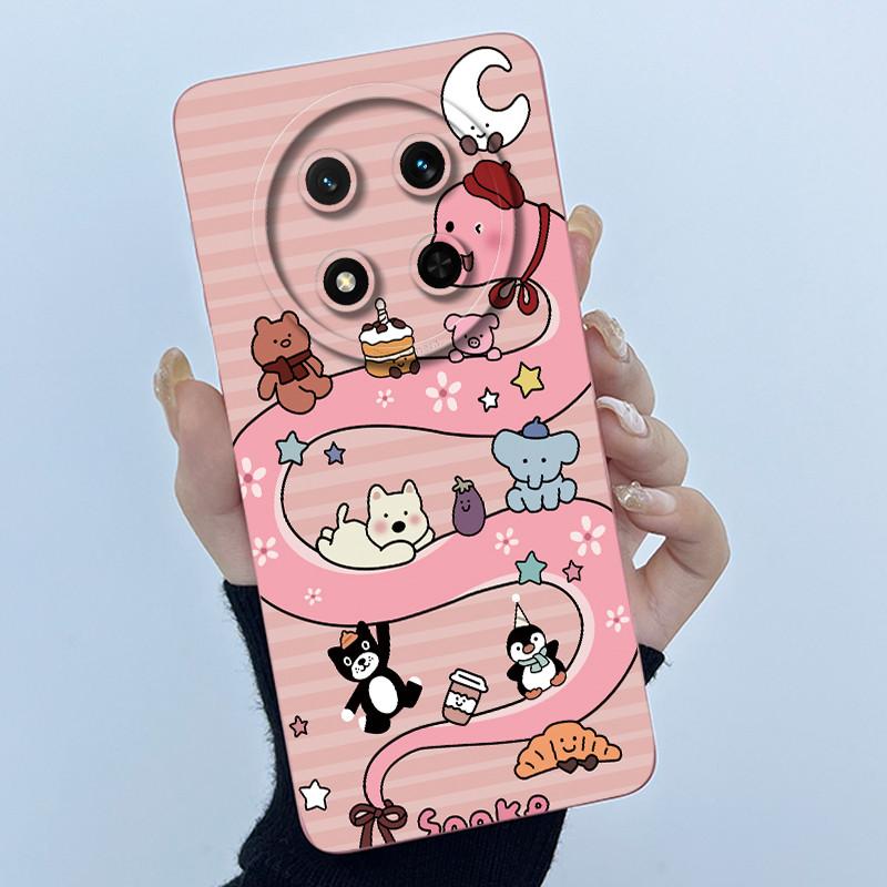 For Honor X9C 2024 Case Simplicity Flower Liquid Soft Silicone Back Cover for HonorX9c X 9C Phone Funda Magic7 Lite Bumper Shell