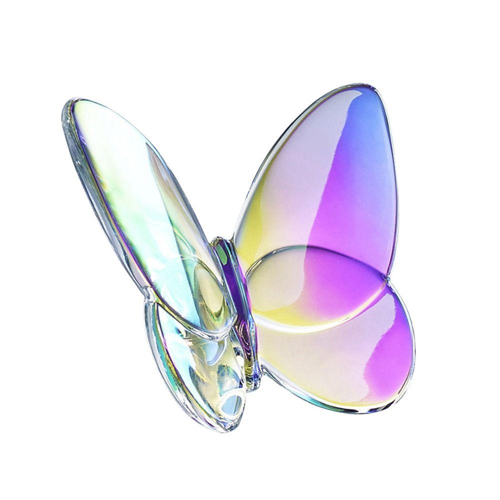 Multiple Color Crystal Butterfly Figurines Super Winkling Clear Crystal Flying Butterfly Collectible Vivid Home Decor
