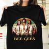 Футболка группы Bee Gees Черная Хлопок Короткий рукав Все размеры S-345XL YY85 Унисекс Футболка