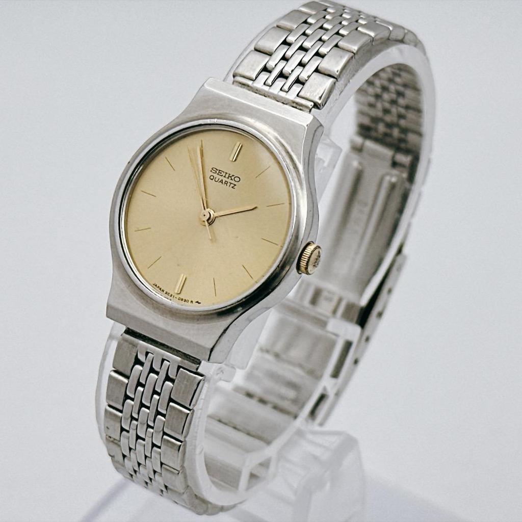 Used Vintage SEIKO Women's Watch Gold Dial Working/Battery Replaced