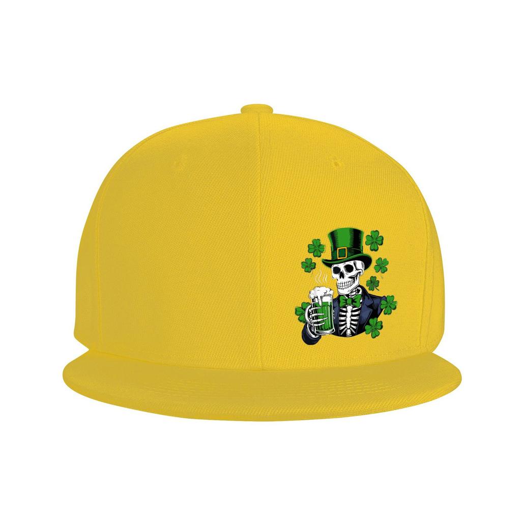Скелет Лепрекон Пьет Пиво День Святого Патрика Кепка-Snapback Регулируемая Бейсболка для Взрослых