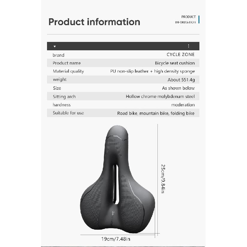 Bicycle Hollow Seat Cushion Soft High Elasticity Durable MTB Road Bike Cushion Breathable Anti-slip Seat Cycling Accessories
