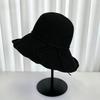 Ultra-fine woven handmade grass woven bucket hat women's travel big eaves fake sunscreen visor summer Lafite straw hat