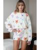 Azura Exchange Floral Henley Top and Shorts Set