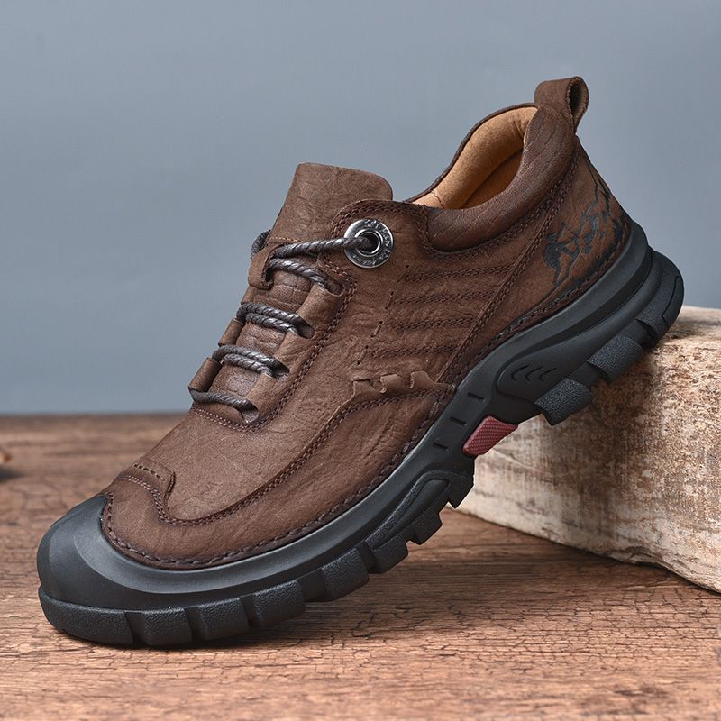 Уличная походная обувь, мужская кожаная обувь из натуральной кожи, походные кроссовки для скалолазания