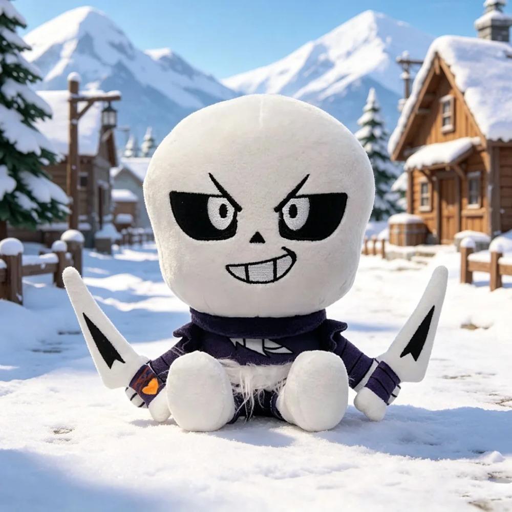 22 см Новый Плюшевый Игрушечный Кросс Санс из Undertale Мягкая Косплей Мультяшная Аниме Фигурка Плюшевая Периферийная Подушка Кукла Фанаты Детский Подарок на День Рождения