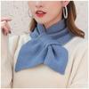 2024 Women Casual Cross Fishtail Scarf Straps Shawl Ladies Autumn Winter Scarf Soft Neck Scarf Girls Knitted Sweater Bowtie