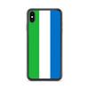 Coque iPhone - iPhone XS Max - Drapeau Sierra Leone - Souple - Multicolore - Verticale