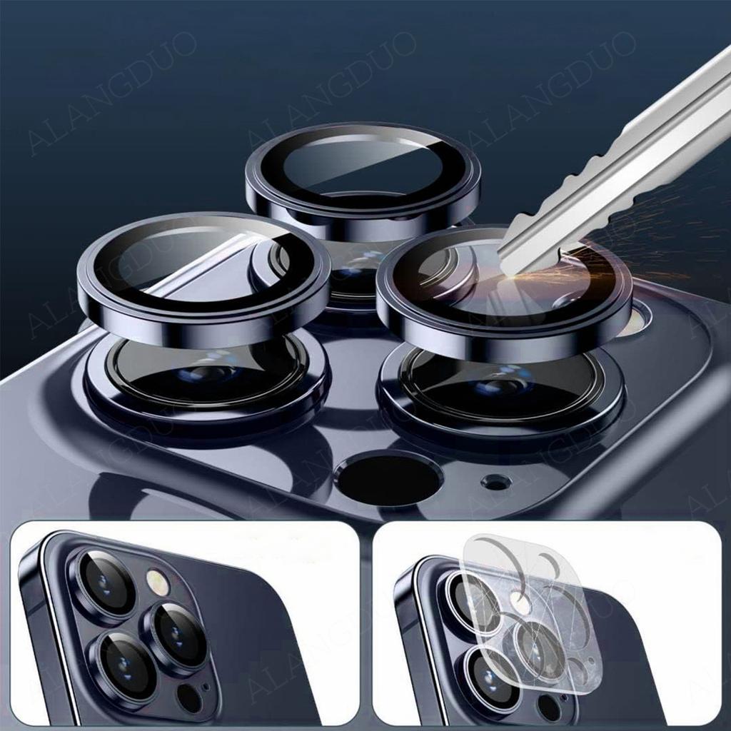 Модная защитная пленка для камеры, металлическое кольцо для объектива, стекло для IPhone 15Pro Max 13 14 11 12 Pro, стекло для объектива, противоударный чехол
