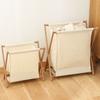 Cotton Linen Japanese Clothes Hamper Foldable Dirty Clothes Organizer Laundry Basket  Closet
