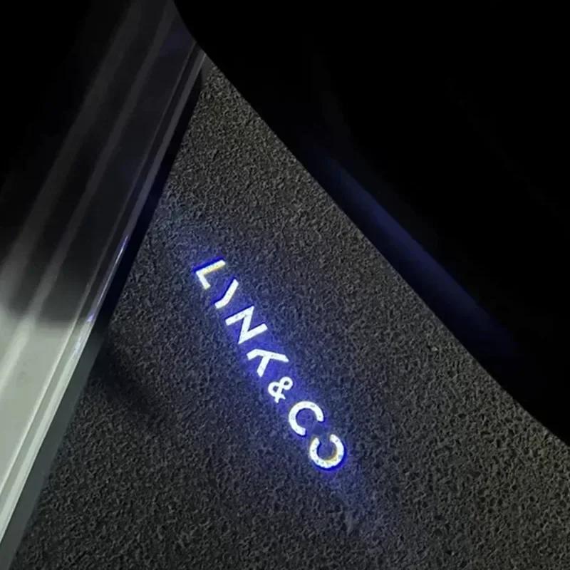 2pcs For Lynk&co 01 03 05 2020-2024 Car Door Laser Projection Ambient Light Led Decoration Car Accessories Para Auto Tools
