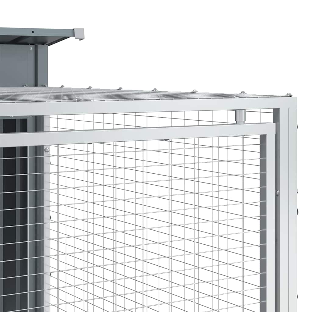 Dog House with Run Anthracite 153 x 194 x 110 cm Galvanized Steel