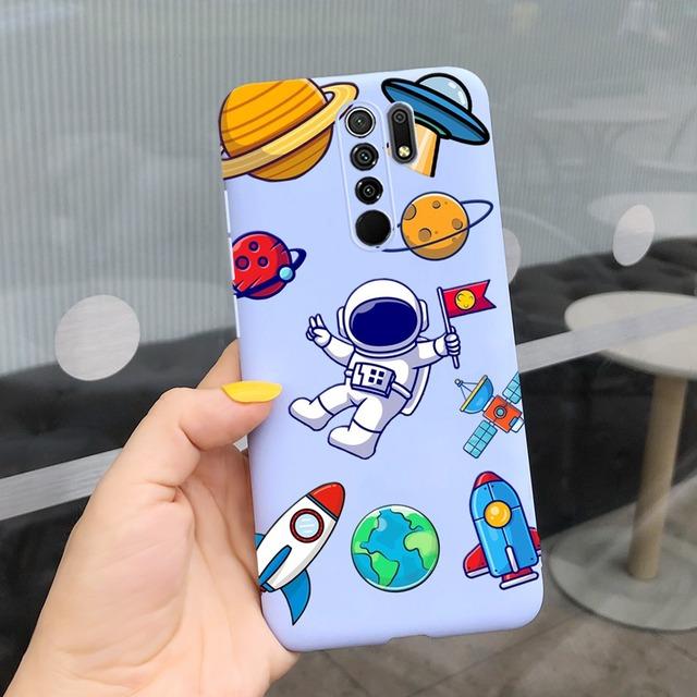 For Xiaomi Redmi 9 Case Cover For Redmi 9T Redmi9 Prime Phone Case Cute Astronaut Painted Soft Back Funda For Redmi 9C NFC Coque