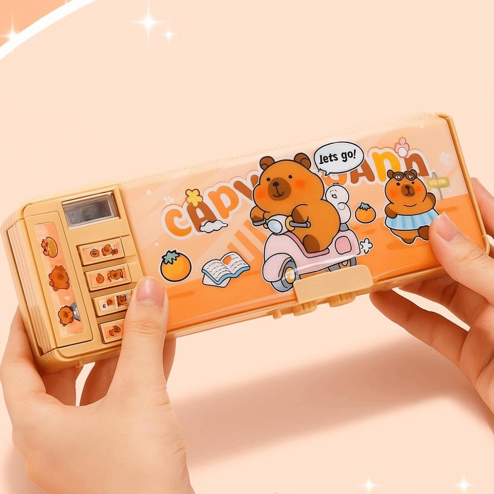 Многофункциональный пенал с кодовым замком, большой вместимости, двухслойный, для девочек