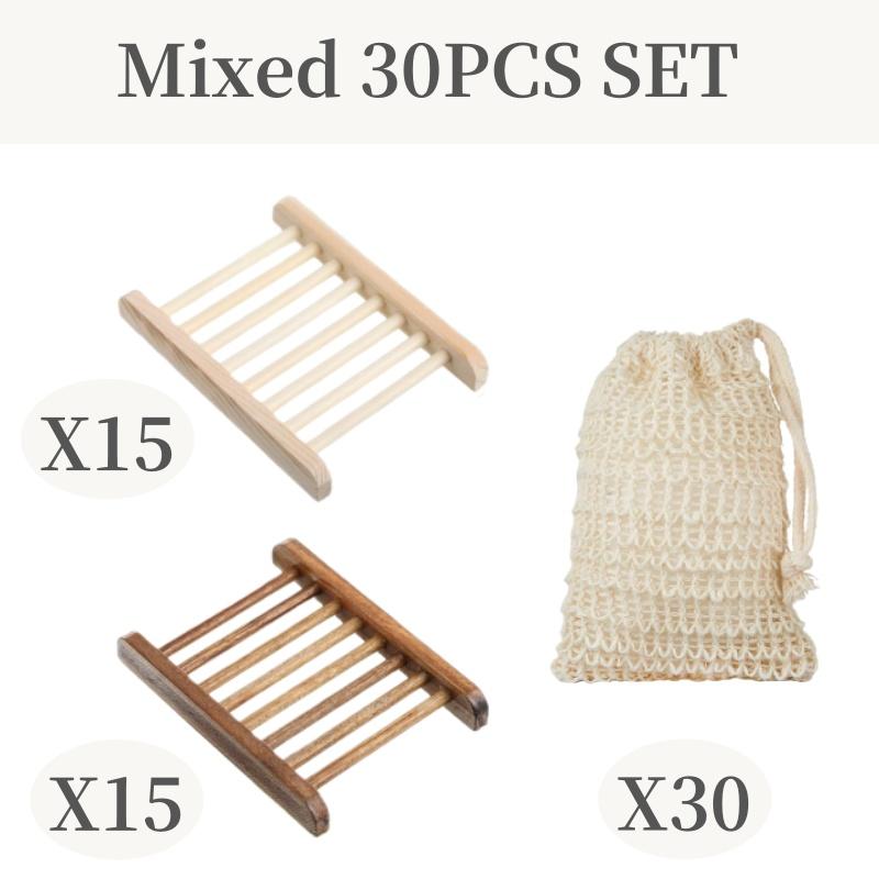 10-50 шт. Мешочки для мыла Деревянная мыльница-подставка Ручная работа Держатель для мыла Подарки для ванны Мешочек для кускового мыла Подарок на день рождения Рождественский подарок Мыльные принадлежности