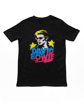 Дэвид Боуи Starman Унисекс Футболка Музыка Классика Концерт Рок-группа Футболка Новая Черная