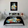 3Pcs Crystal Gourd Bedding Set, Traditional Chinese Hulu Print Duvet Cover + 2 Pillowcases, Luck Feng Shui Decor
