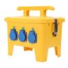 Power Distribution Box 16A Water Proof Portable Electrical Box with 6 Outlets for Construction Site Yard Garden