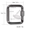 5pcs Square Snap Hook Clip Aluminum Zinc Zinc Alloy Keychain Buckle Kettle Buckle Carabiner  Hiking