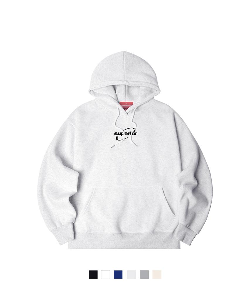 Большой флисовый худи с маленьким логотипом Spin (Goh4-5Sp173)