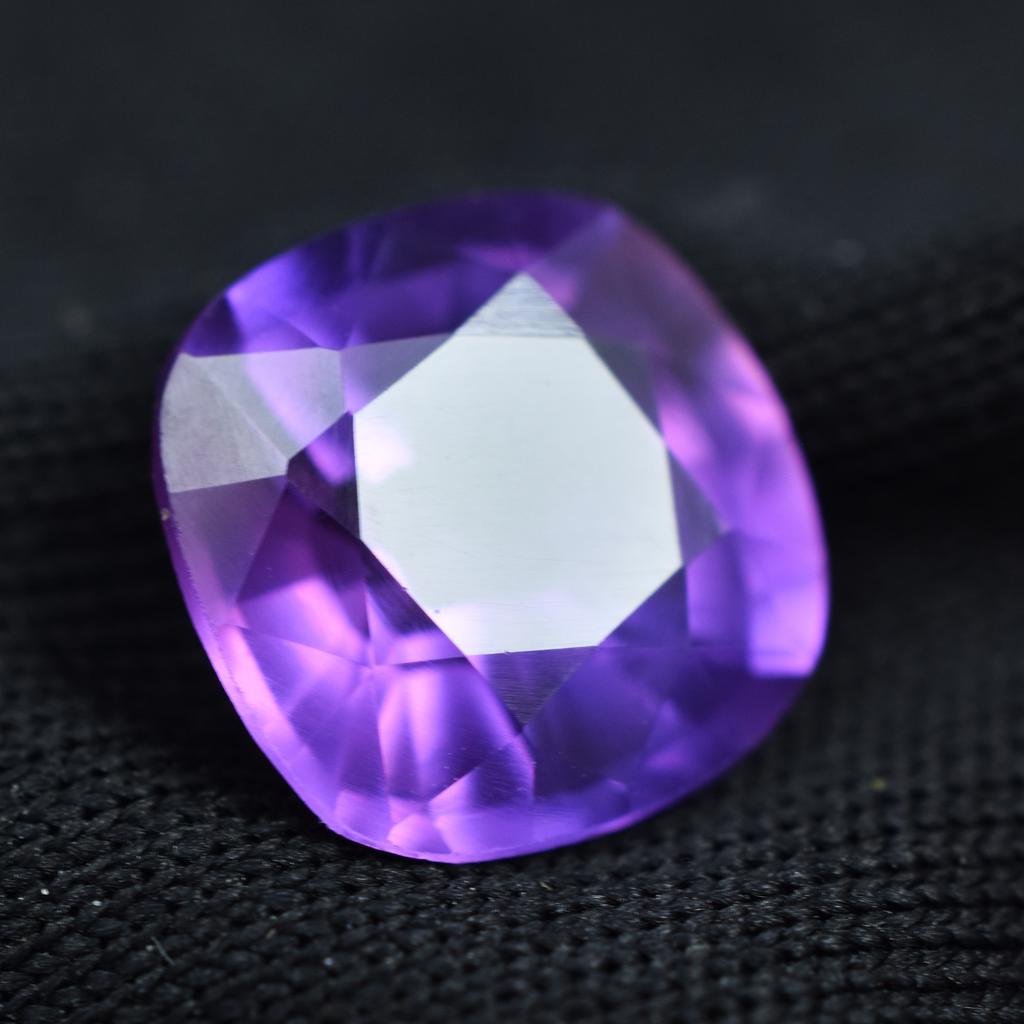 Natural Purple Sapphire Loose Gemstone Cushion Cut 9.45 ct September Birthstone for Gem Collections