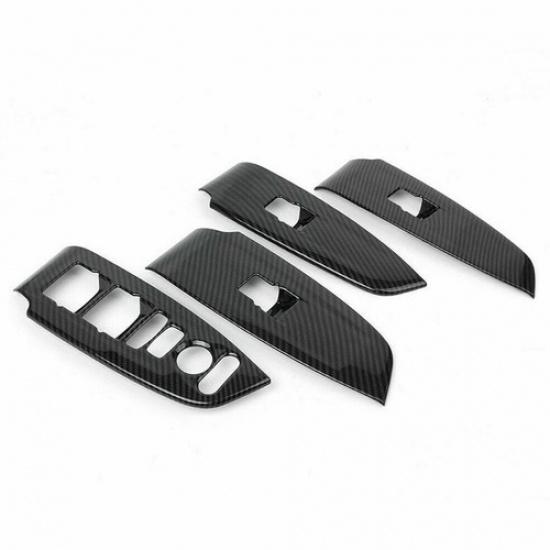 Carbon Fiber Interior Window Switch Panel Cover Trim Fits Honda Accord 2018-