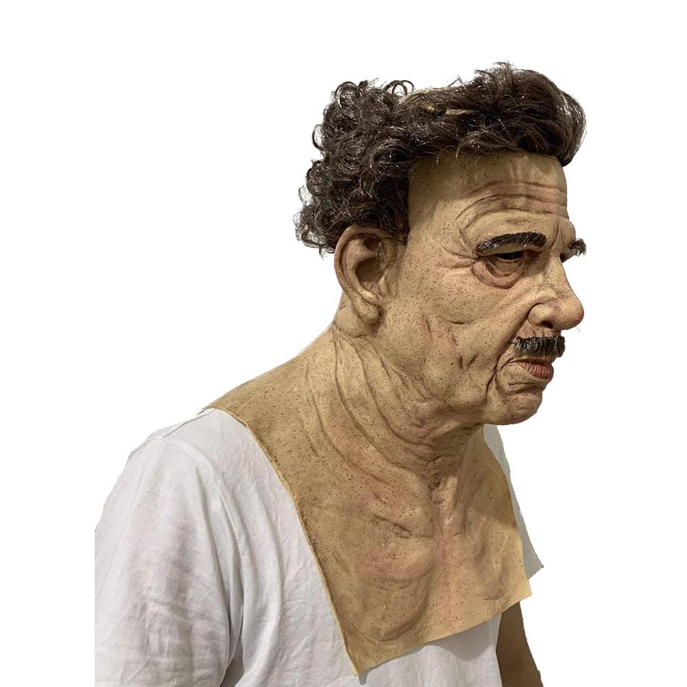 Хэллоуин латексное лицо старика Хэллоуин нарядное платье для маскарада реалистичный головной убор