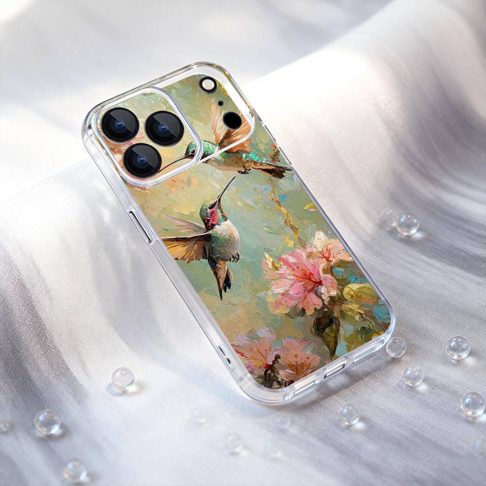 Bird Hummingbird Phone Case For iPhone 17,16,15,14,13,12,11,Pro,XS,Max,XR,Plus,E,SE4,Mini Shockproof Soft Cover Transport