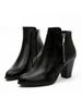 Fashion Women Ankle Boots Fashion PU Leather Boots High Heel 8cm Ladies Shoes Side Zipper Short Boots for Women Shoes 2024