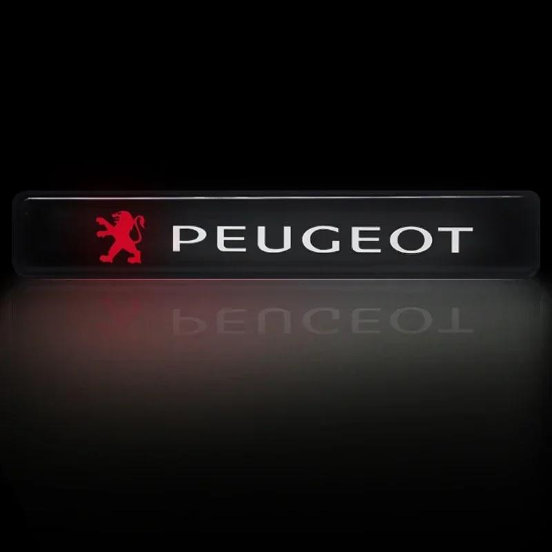 For Peugeot Car Decorative Light LED Front Hood Grille Emblem Badge Decor For Peugeot 206 307 308 3008 207 208 407 508 2008 5008