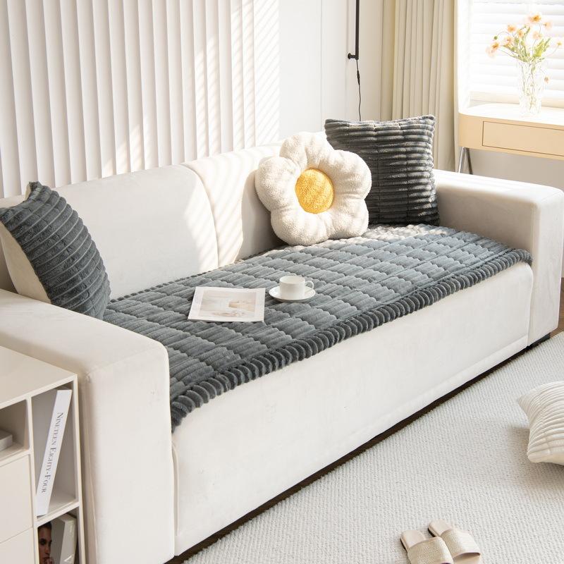[Мягкий вельветовый шнур] Подушка для дивана Осень и зима Современный простой Нескользящий кожаный диван Утолщенный Всеобъемлющий чехол для дивана