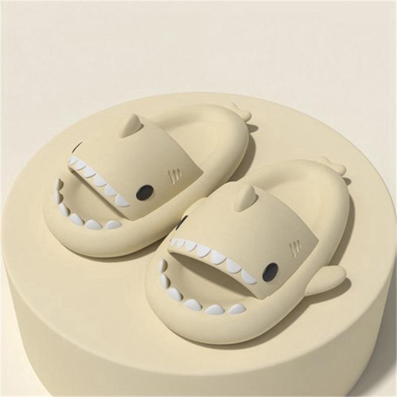 Shark Slippers Funny Slippers Outdoor Parent Child Slippers Solid Color Soft Anti-skid