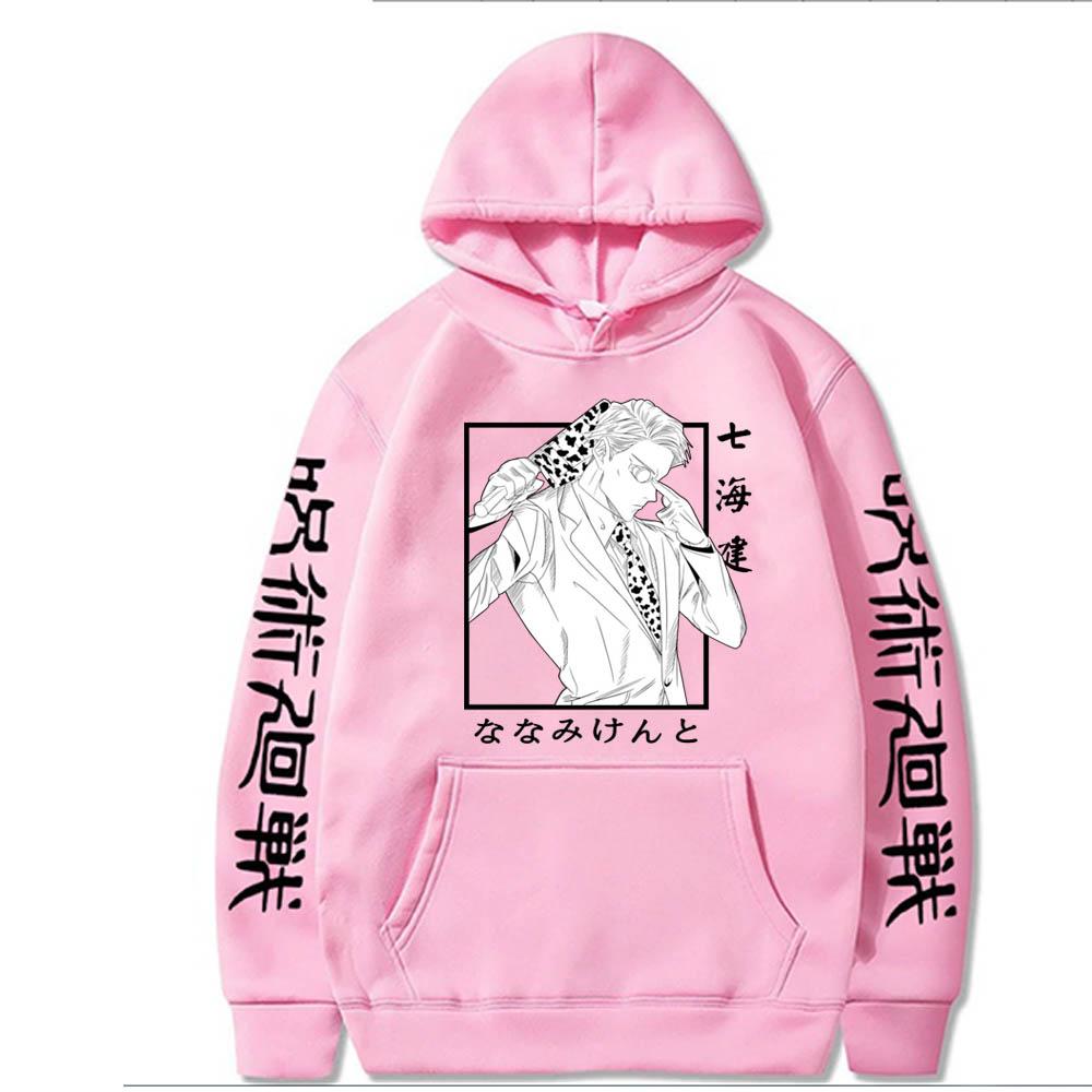 Аниме Магическая битва Худи с принтом Графические худи Винтажные Оверсайз с капюшоном Длинные рукава Мягкая Мужская Женская одежда