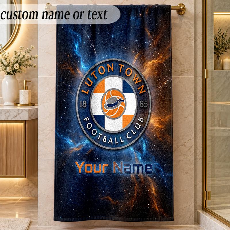 Beach TowelLuton Town Custom Name Text Personalized Soft Towel for Beach Pool Indoor Home Decor Gift