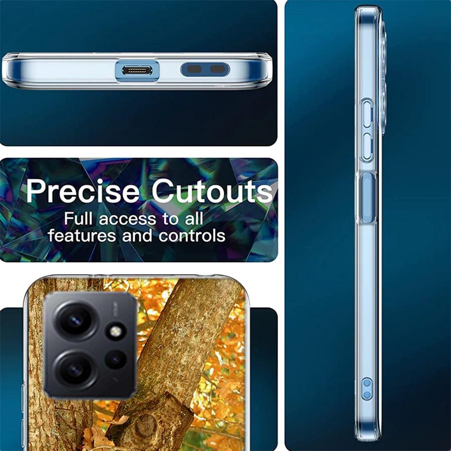 Autumn Maple Leaf Black Cat Phone Case For Redmi 12 13C 12C 15C 9 10 10C Note 13 Pro Plus 14 15 Pro 9T 9C 9A TPU Soft Cover Clea