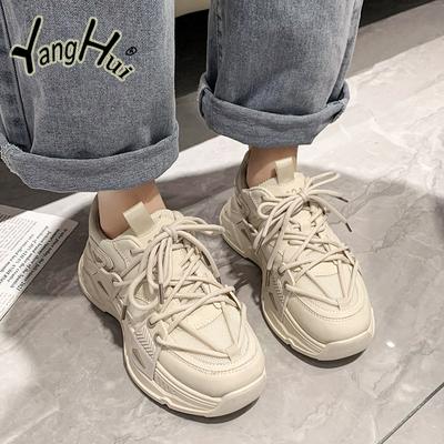 Корейский стиль сетчатые дышащие удобные высокие толстые женские кроссовки 2024 модные кроссовки для бега спортивная обувь весна лето