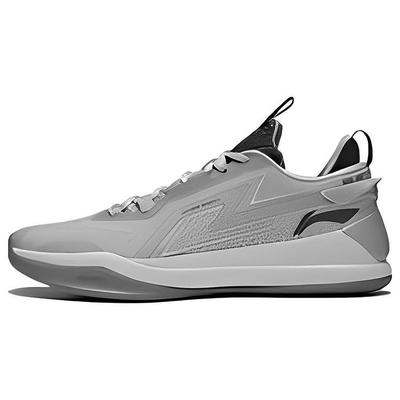 Li Ning Flash 2.0 Износостойкие Скользкие Амортизирующие Низкие Баскетбольные Кроссовки Мужские Дымовой Серый ABAS099-3