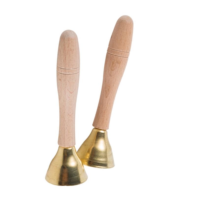 2 Pairs Hand Percussion Bells With Strings/Handles Music Learning Toy For Music Education And Rhythm Training Enduring