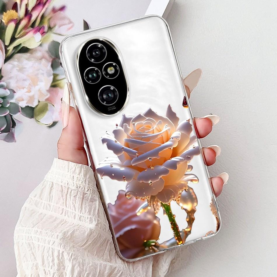 For Honor 200 Pro Honor200 Elegant Floral Butterfly Phone Case For Honor 200 200Pro Soft Silicone TPU Cases