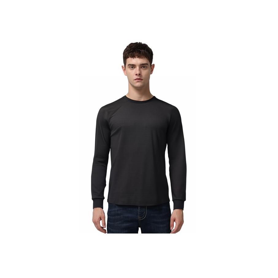 Li-Ning Мужская толстовка Fitness Series All-Weather Plain Crew Neck, черная, AWDT737-1