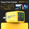 Быстрое зарядное устройство PD240W в стиле меха: 4 порта USB и 2 порта Type-C, Совместимость с устройствами Apple и Huawei