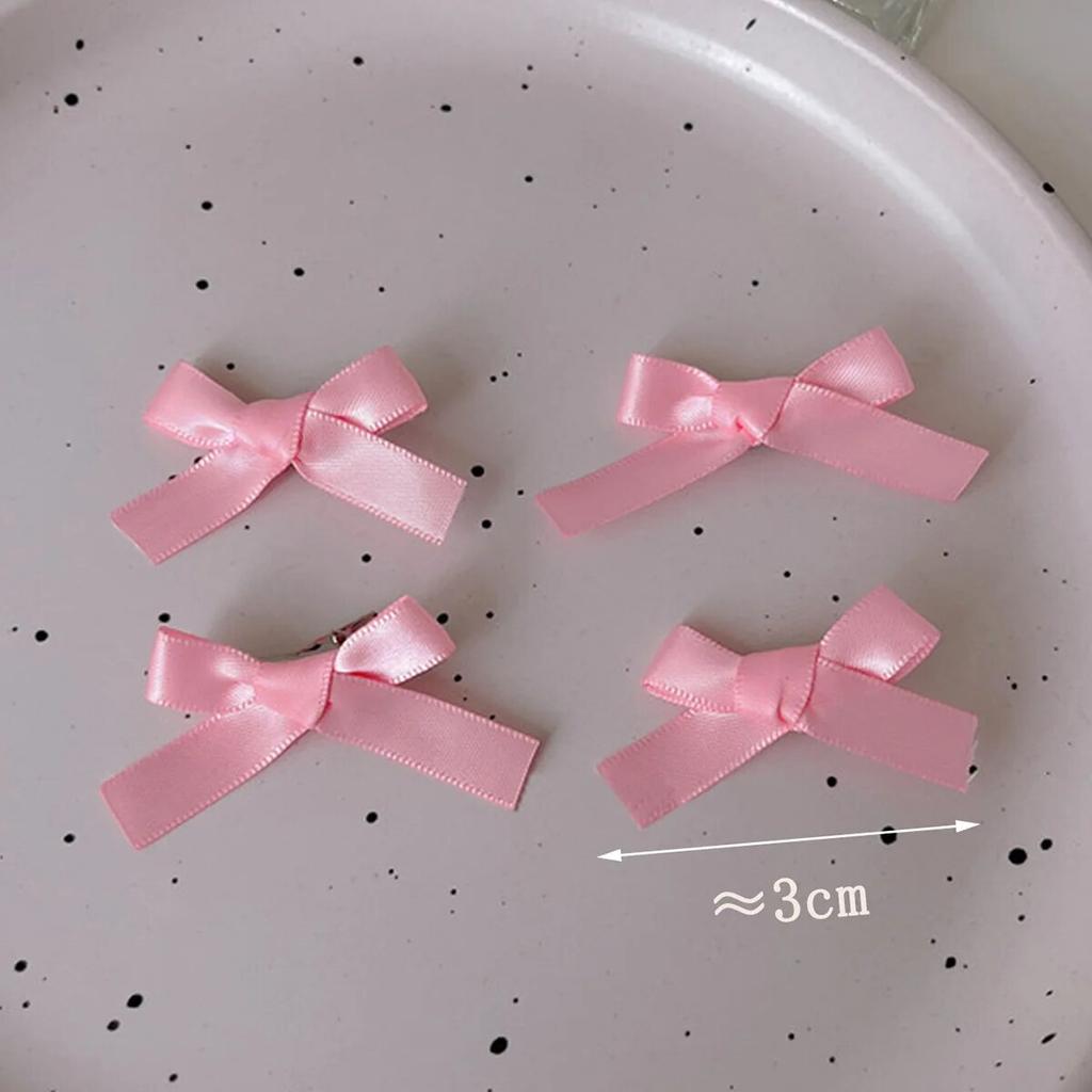 6pcs Ribbon Bow Hair Clips Ballet Sweet Bowknot Hairpins Bang Clip Korean Girls Mini Grabs Clips Women Headwear Hair Accessories