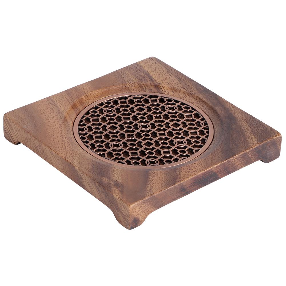 Household Innovative Walnut Square Teapot Mat Heat Insulation Coaster Tea Accessories