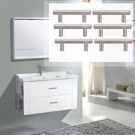 Практичная полая Т-образная ручка из нержавеющей стали 12 мм для кухонного шкафа