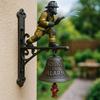 Salute To Firefighters Doorbell Weather-proof Vintage Metal Sound The Alarm Door Bell Home Office Entrance Decorative Welcome Bell