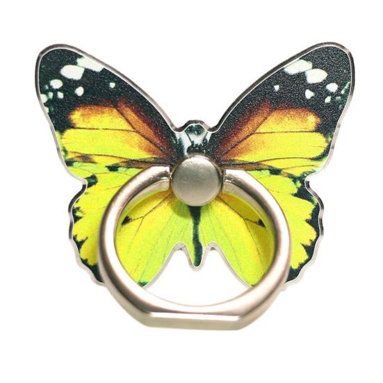 Самоклеящийся цветной держатель для телефона с гладким краем на 360 градусов и цветным кольцом для мобильного телефона с металлической ручкой-подставкой без бабочек