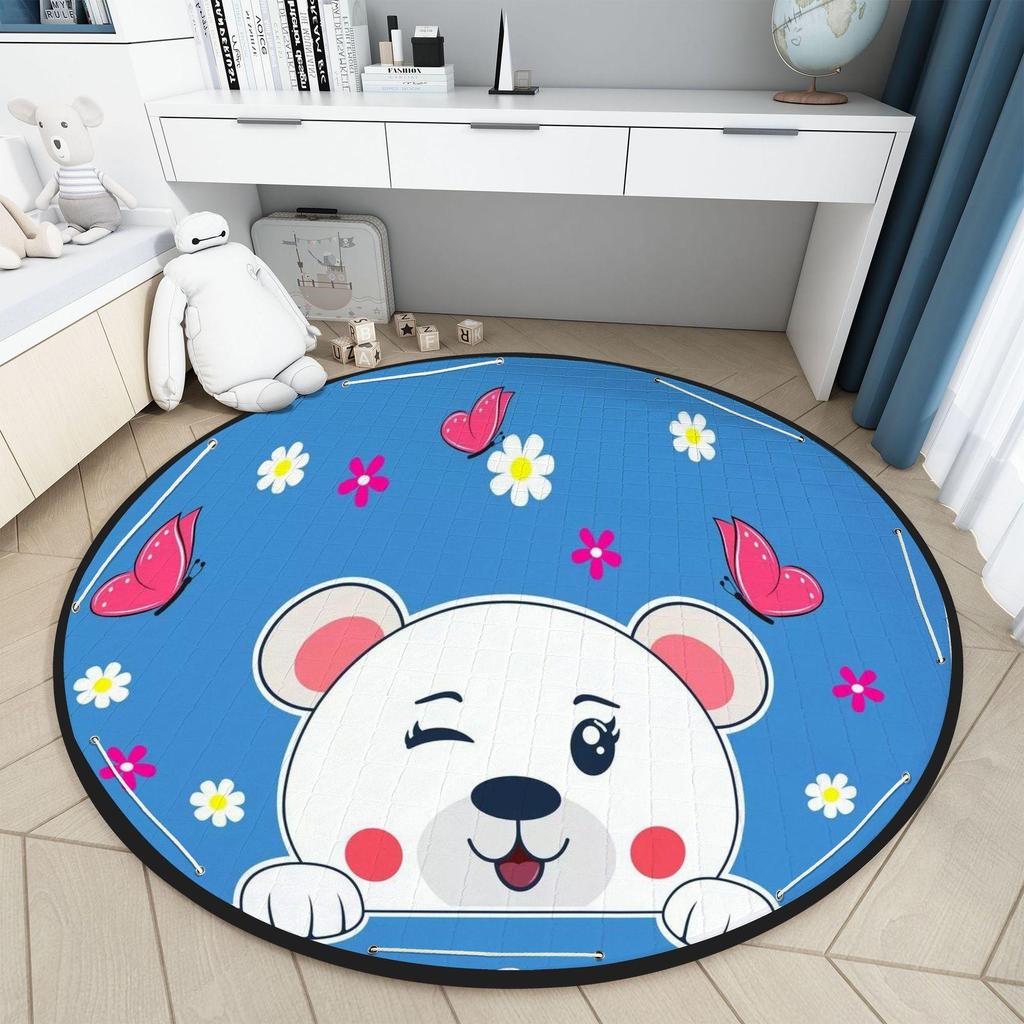 14 цветов, круглый 150 см, детский ковер, противоскользящий детский игровой коврик, детское одеяло для ползания, круглый ковер с животными, напольный коврик