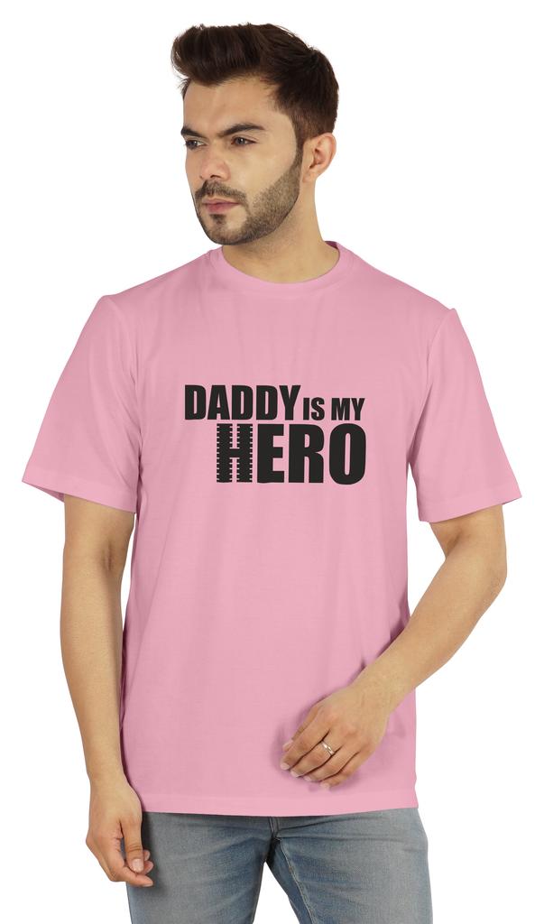 Inkmeso Футболка с графическим принтом для мужчин Футболка Daddy Is My Hero Футболка из джерси Футболка ко Дню отца