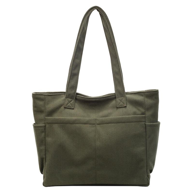 Легкая сумка-тоут для поездок большой вместимости, однотонная сумка на плечо